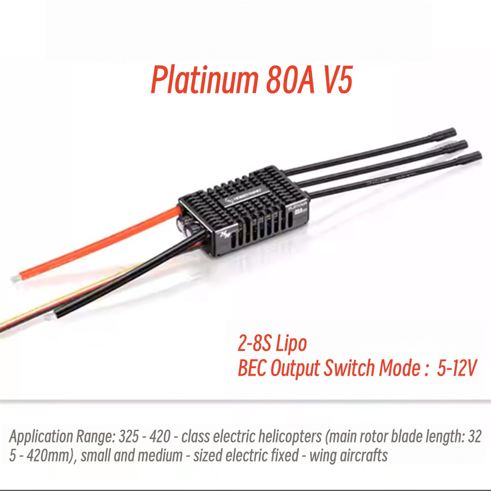 Rc Hobby Helicopter - FATJAY Hobbywing Platinum 80A V5 ESC