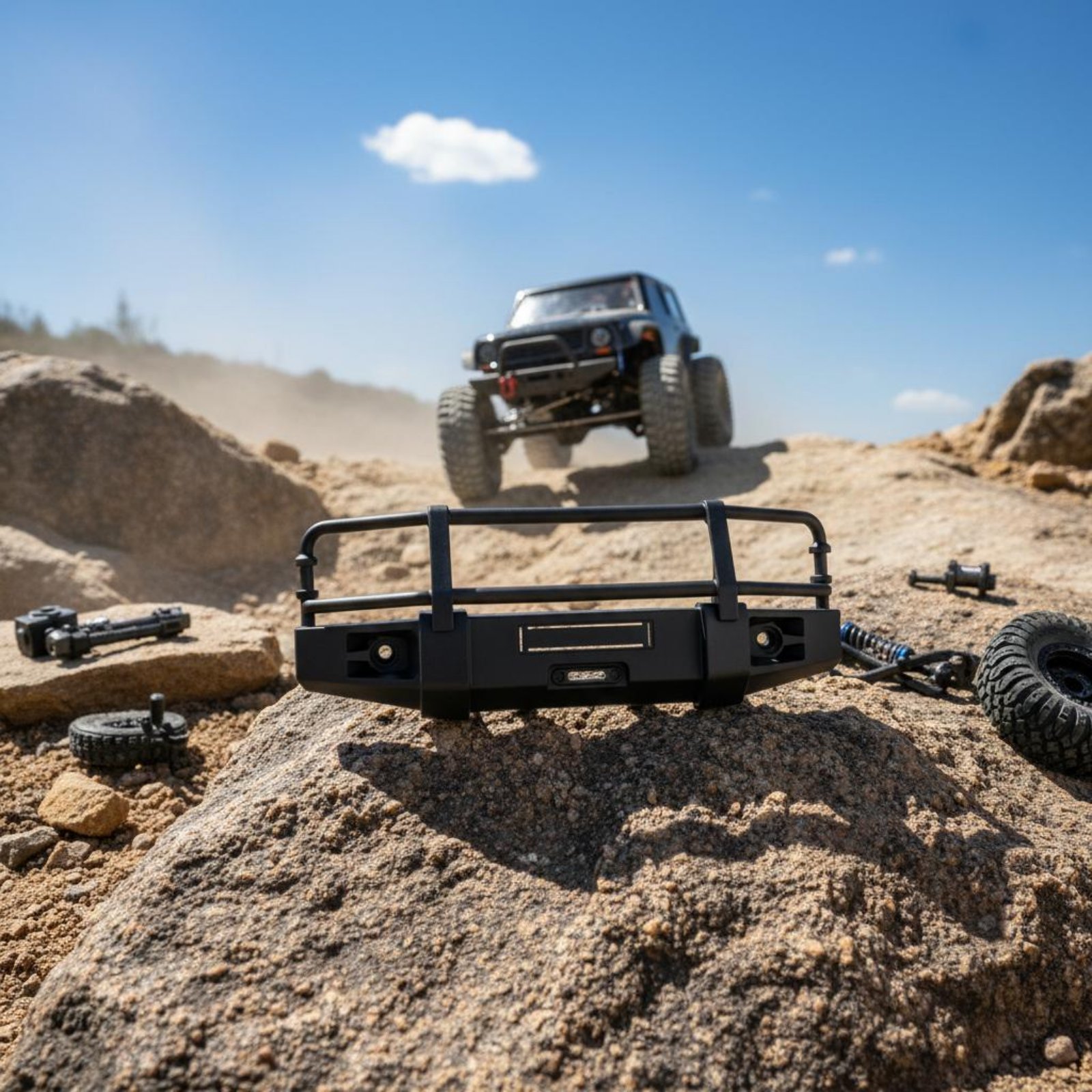 Rc Hobby Motor - Parachoques Delantero para RC Crawler, Mejora