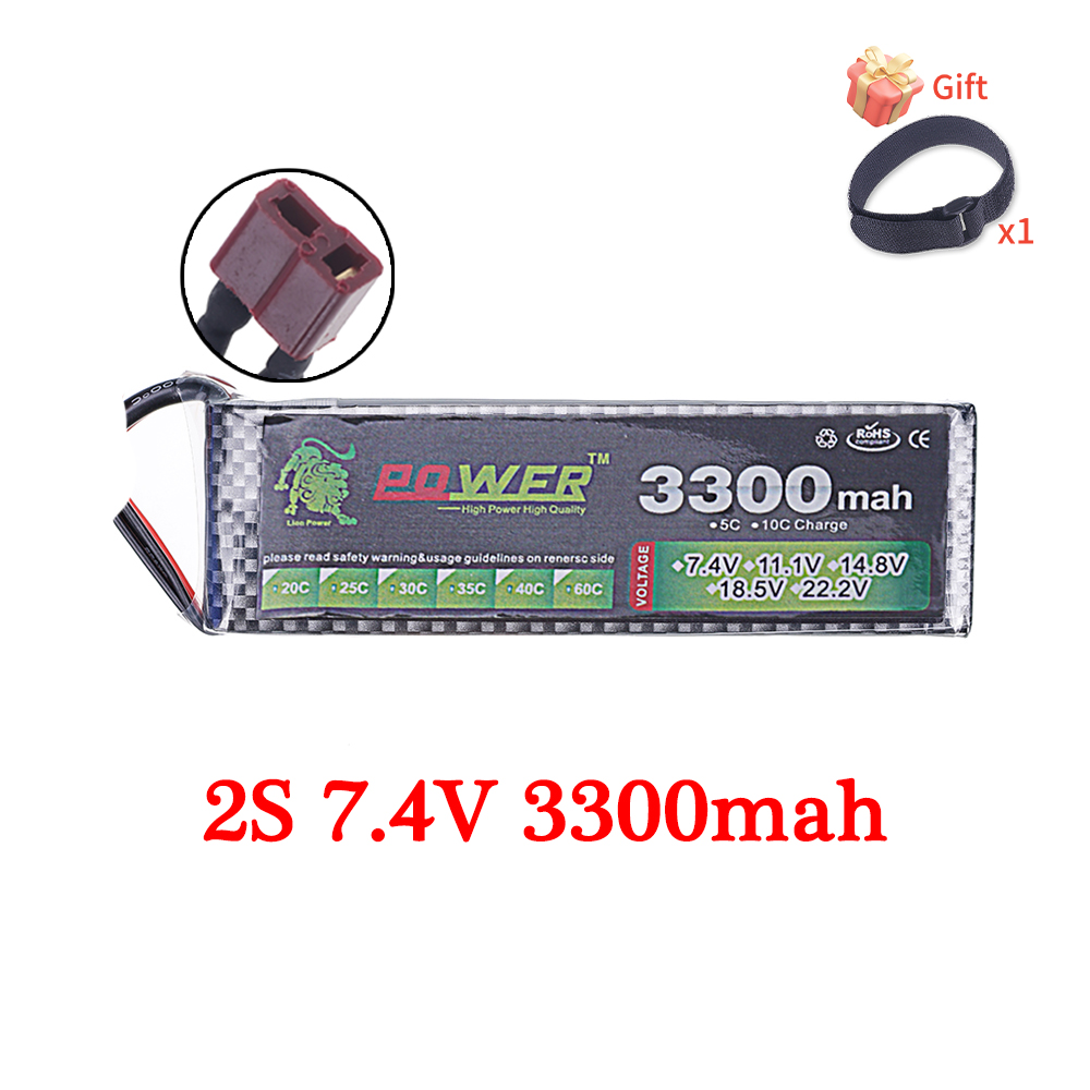 Batería Lipo 60C 3300mAh 7,4 V - Rc Hobby Helicopter reseña y precio