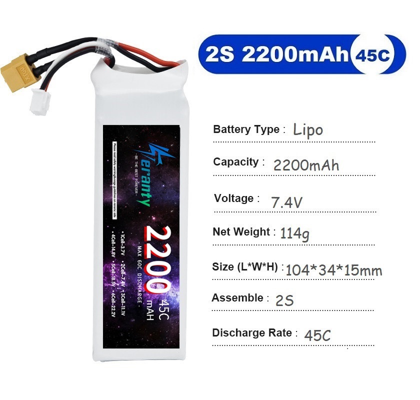 2 uds 7,4 V Lipo 2S batería 15 - Rc Hobby Helicopter reseña y precio